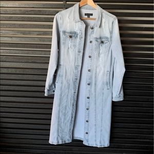 Love Tree Distressed Denim Light Blue Jacket